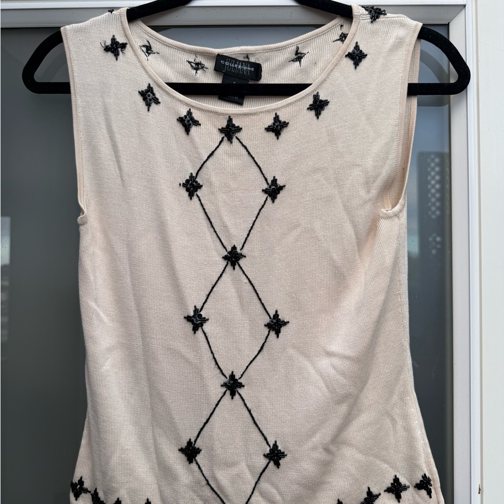 Juliana Collezion Sleeveless Beaded Top